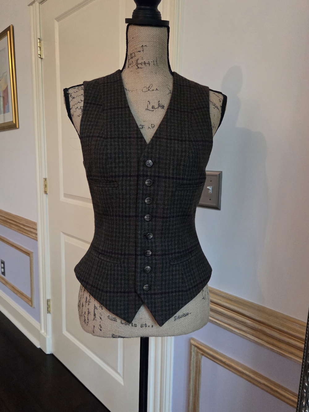 Ralph Lauren Collection Tailored Plaid Waistcoat Vest 10